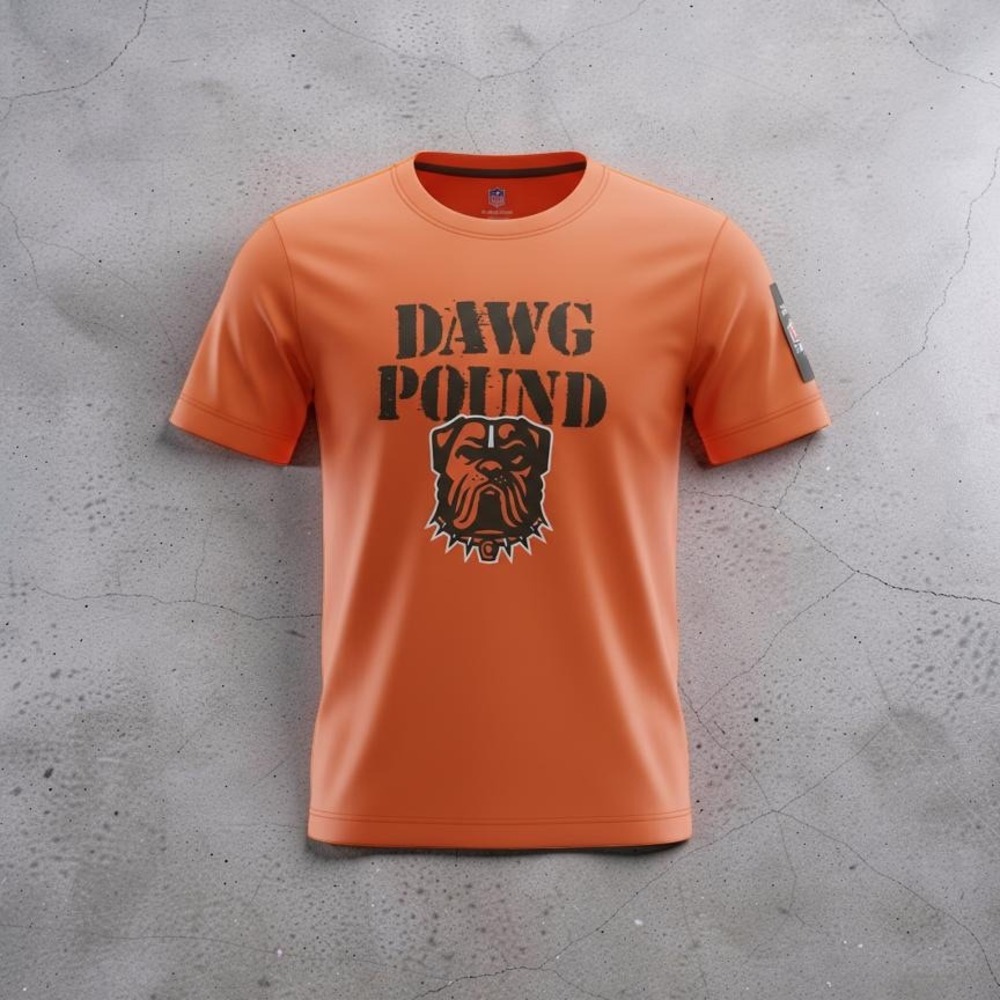 Cleveland Browns "Dawg Pound" T-Shirt Youth XL 18/20 Adult Small Orange NFL NWT